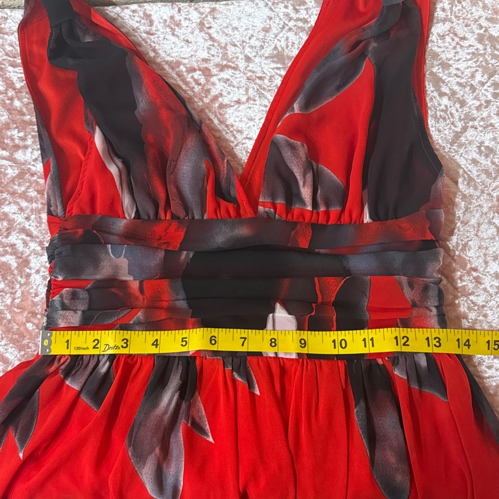 Ever Pretty Red and Black V-Neck Maxi Dress - Picture 6 of 9